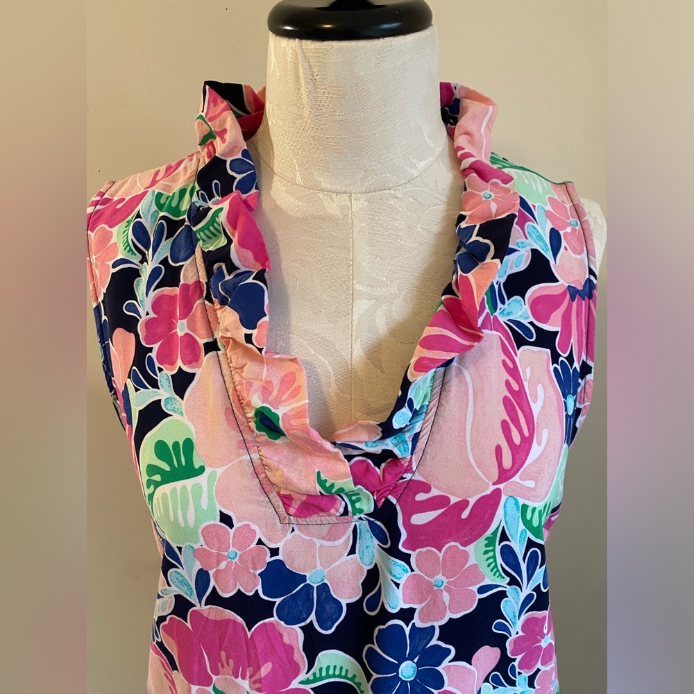 Crown & Ivy pink floral sleeveless dress - Picture 2 of 7